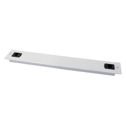 Allnet 10zbh. Blindplatte, 1HE, Lichtgrau, zum Einrasten(Werkzeuglos) (ALL-S0002258)