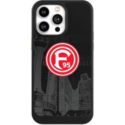 Nivocase Hülle für Apple iPhone 14 Pro Max Handyhülle NIVOcore Case Schwarz Fortuna Düsseldorf Logo (Apple iPhone 14 Pro Max), Smartphone Hülle, Schwarz