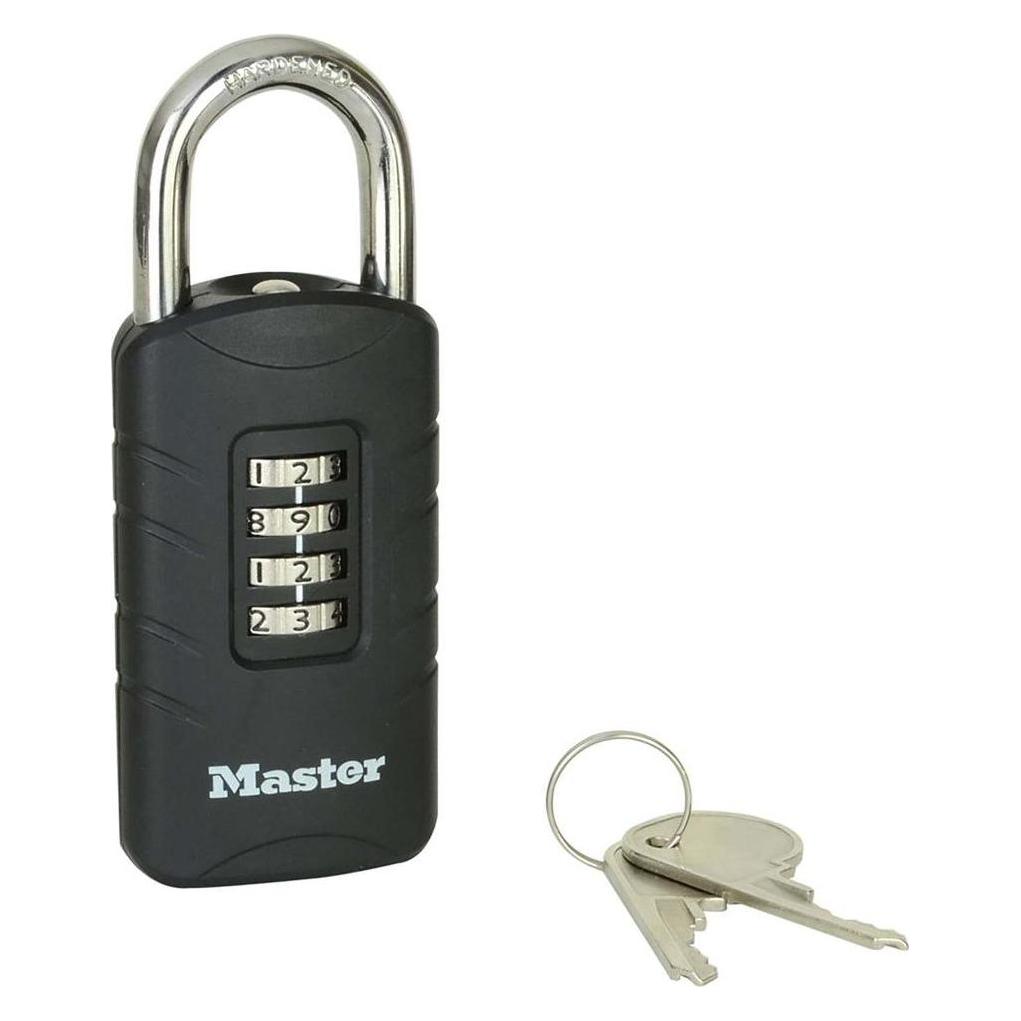 Master Lock Zahlensschloss mit Sicherheitsnotschlüssel (656EURDBLK)