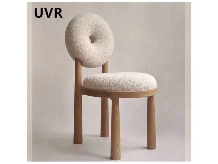 UVR chaises de Restaurant de haute qualité maison beignet moderne antidérapant dames Dressing tabouret confortable dossier en laine d'agneau chaise de salle à manger
