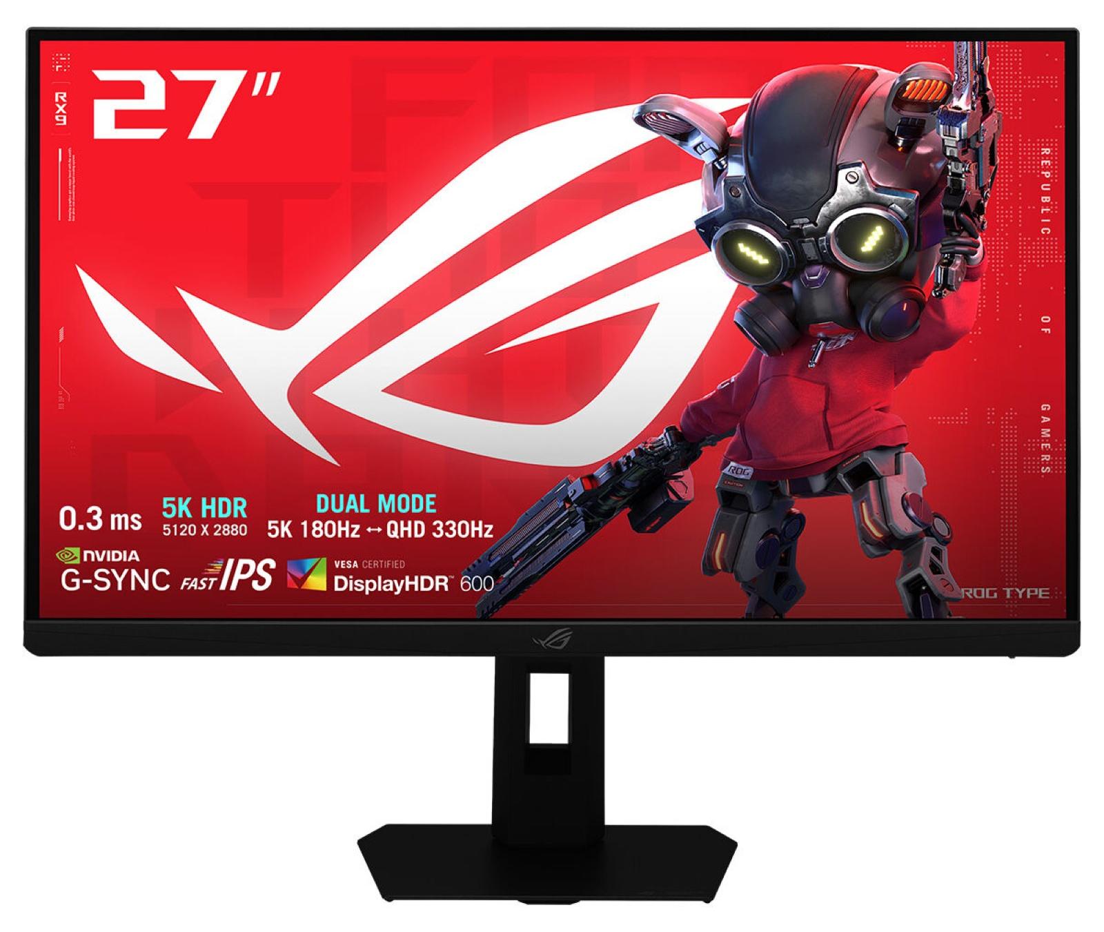 ASUS ROG Strix XG27JCG, 68,6 cm (27"), 5120 x 2880 Pixel, 5K Ultra HD, LCD, 0,3 ms, Schwarz