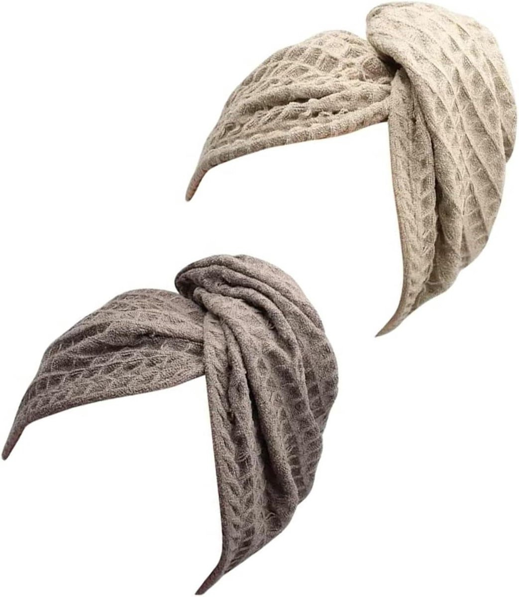 Microvezel Haartulband Blauw - Sneldrogende Haardroger Handdoek - 25 x 65 cm