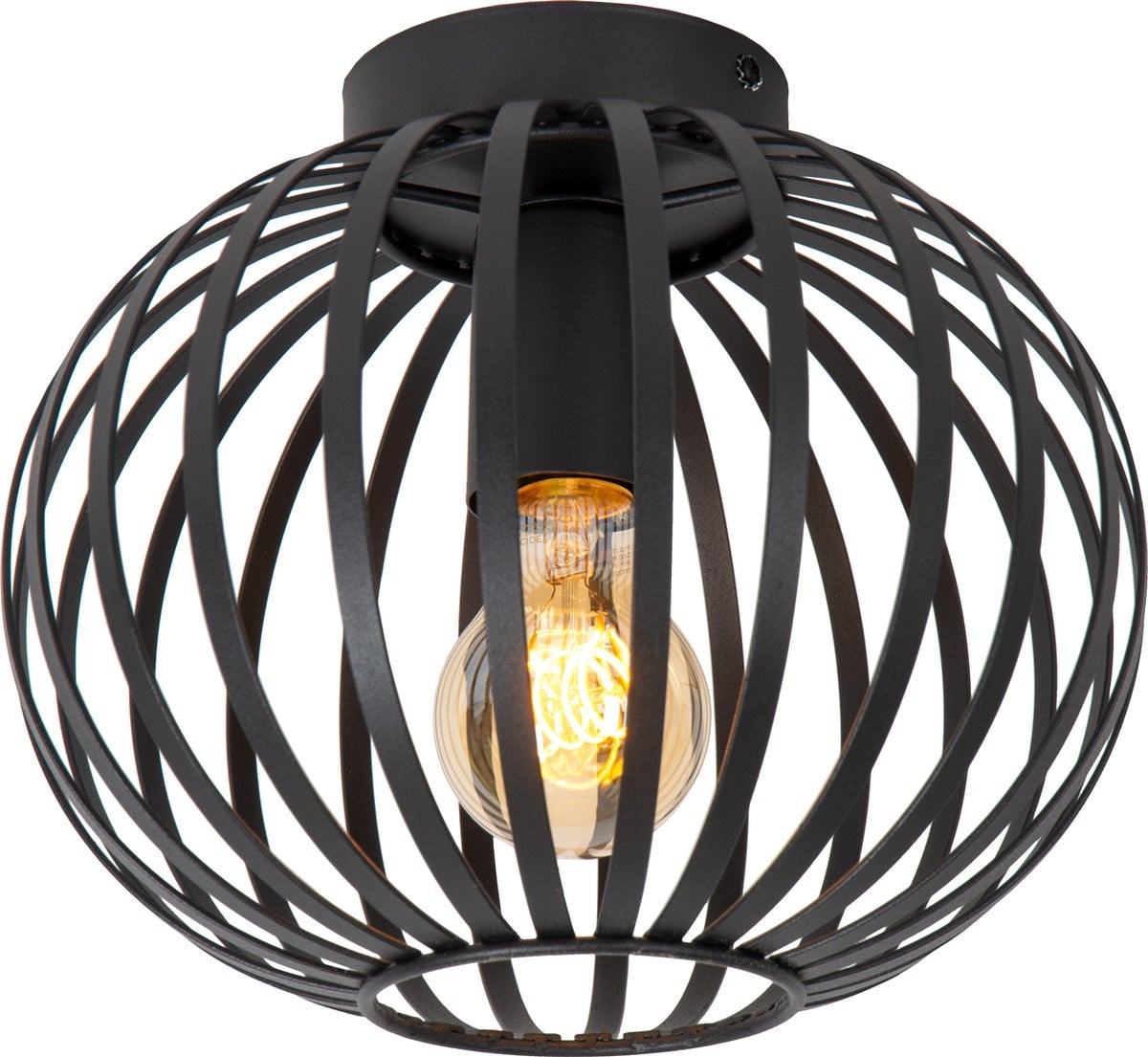 Lucide MANUELA SYLVAN Plafondlamp - Zwart - Ø 25,5 cm
