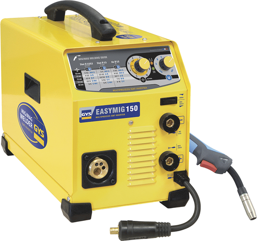 GYS Easymig 150 - Poste à souder Inverter (MIG/MAG : GAZ, SANS GAZ et MMA) - à courant continu (DC)