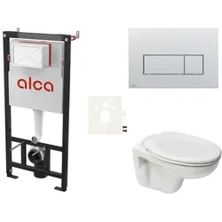 Alca Wand-WC Set für Vorwandmontage + Ceramia S-Line Pro WC SIKOASP9
