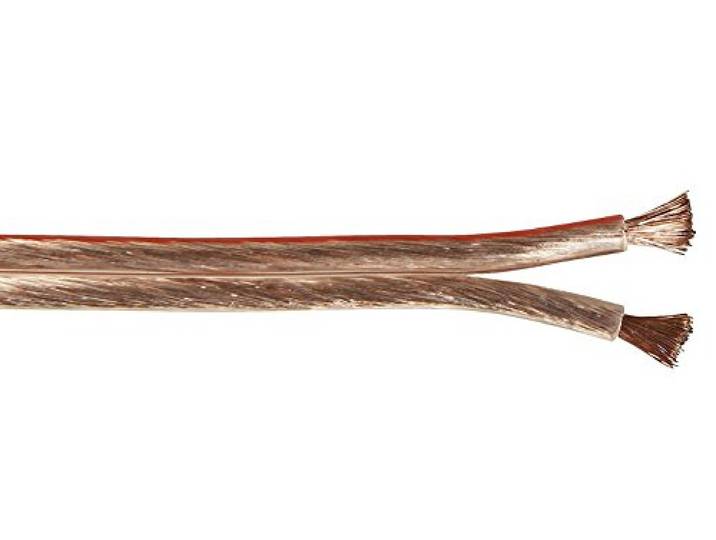 Goobay 67721 luidsprekerkabel 2 x 1,5 mm² CCA strengen/luidsprekerkabel, audiokabel per meter/luidsprekerkabel kabel kabel audiokabel subwoofer/transparant / 25 meter