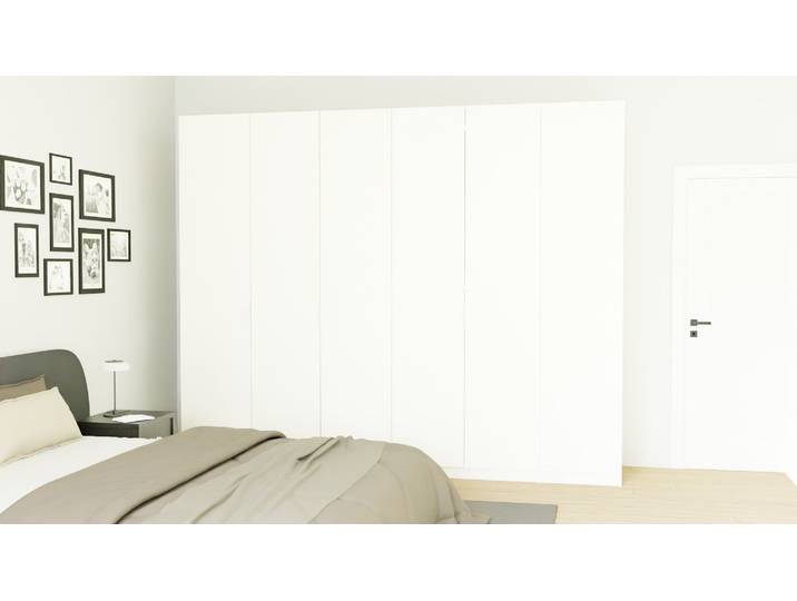 Kleiderschrank mit vielen Optionen Premium Dekore Creme