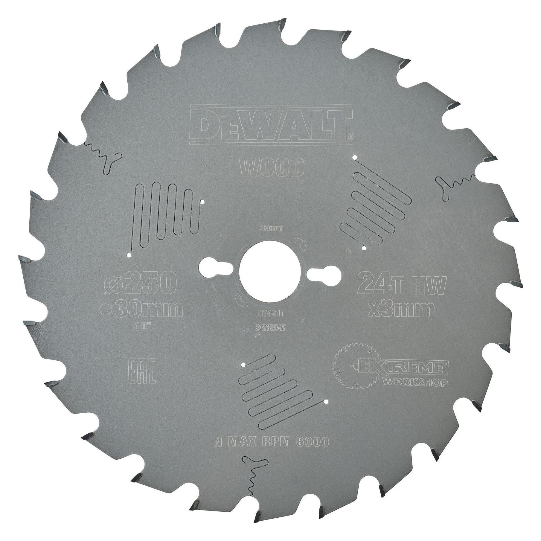 DeWalt EXTREME Stationärkreissägeblätt DT4311le Schnitte (DT4311-QZ)