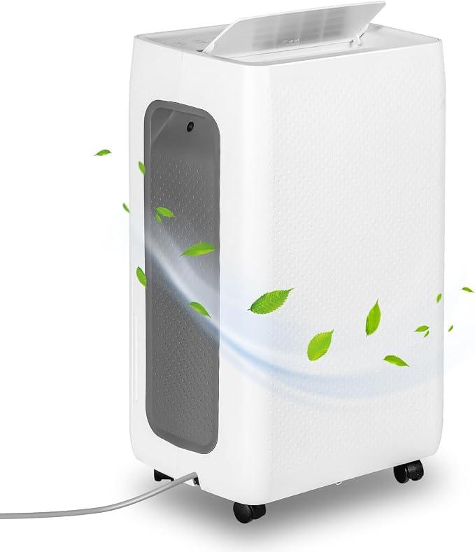 26L Elektrischer Luftentfeuchter Entfeuchter Elektrisch für Räume bis 50m? mit Digitalanzeige, Ablaufschlauch, Ultra Leiser, 24H Timer Leise Raumentfeuchter Luftentfeuchter für Keller