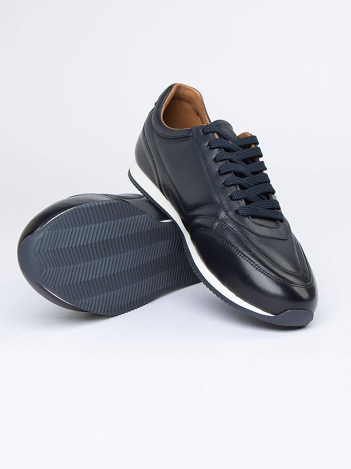 PAUL VESTERBRO Leder-Sneakers in Dunkelblau - 43