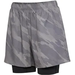 hummel, Herren, Sporthose, Hmlhiit Intensity Aop 2 In 1 Shorts (L), Blau, Grau