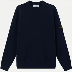Loose-fit Rundhals-Pullover Blau XL