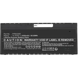CoreParts Battery for Fujitsu LifeBook (3450 mAh), Notebook Akku, Schwarz