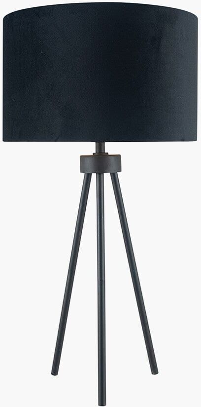 Gemini Matt Black Tripod Table Lamp