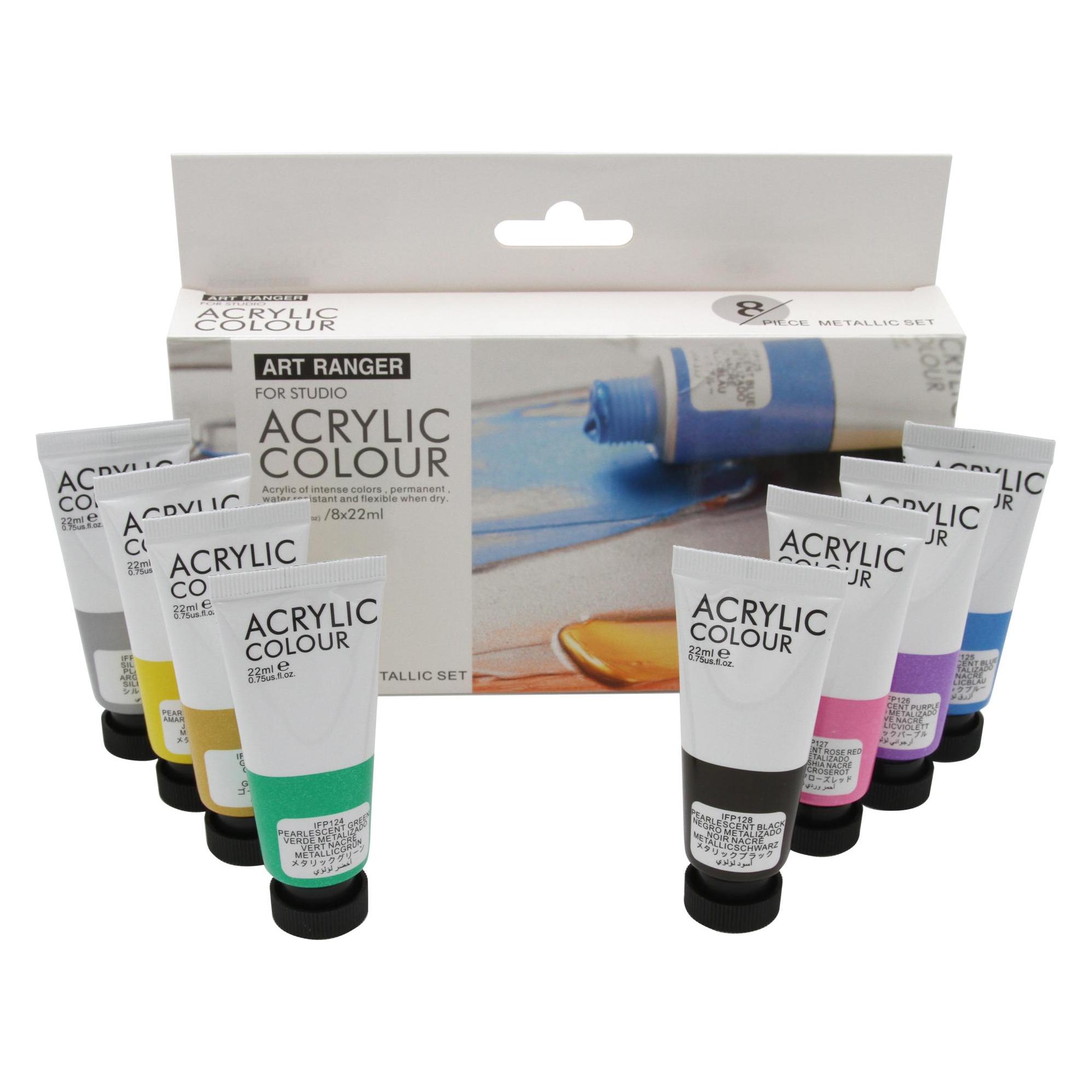 Art Ranger Studio Metallic 8x22ml Acryl (22 ml) (FEA0822T-M)