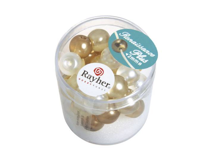 Rayher Renaissance Glaswachsperlen 10 mm 32 Stück