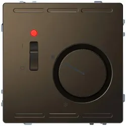 Merten Raumtemperaturregler24 V mit Schalter und Zentralplatte, System Design, Moccametallic