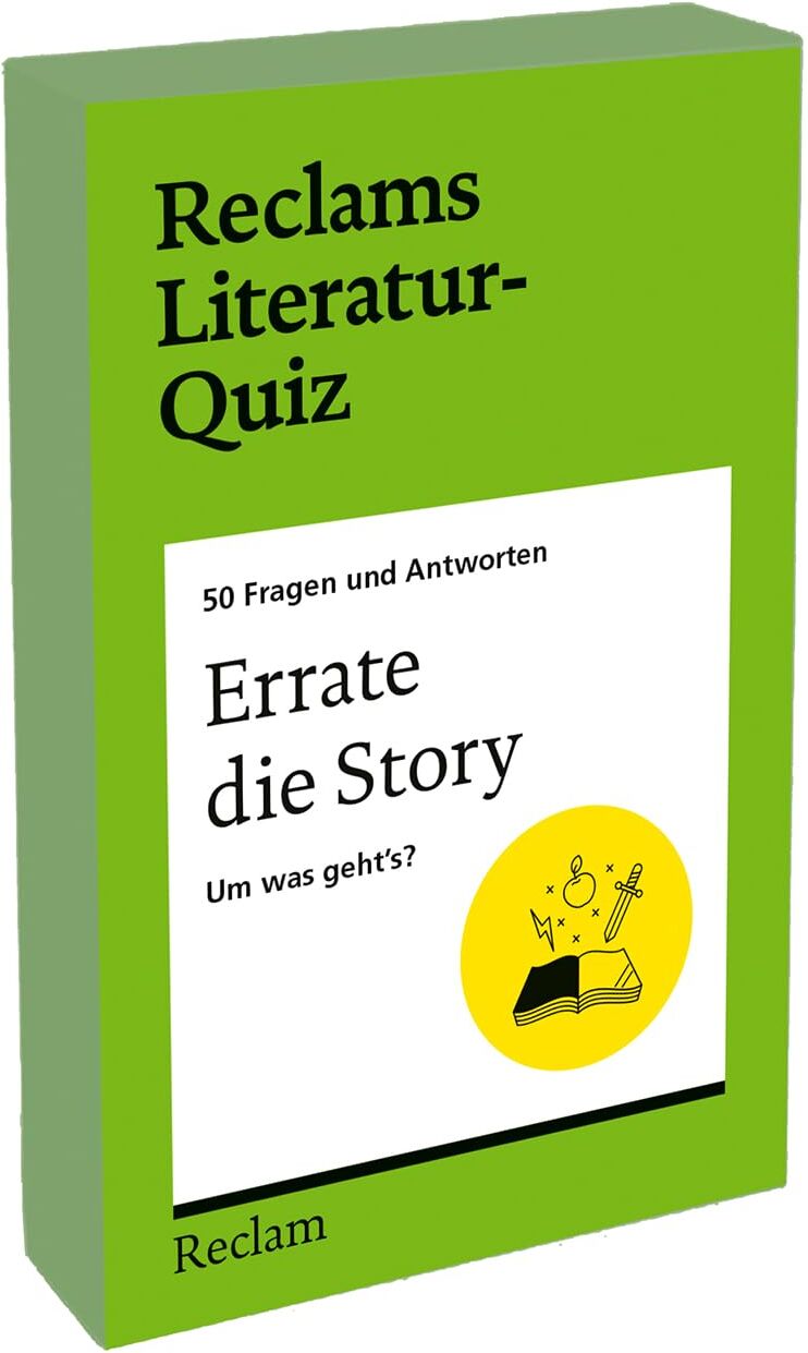 Andrea Hahn - Errate die Story. Um was geht’s? 50 Fragen und Antworten für Büchermenschen: Literaturklassiker anhand ihrer Story erraten – wertige Box mit 50 Quizfragen – 14–99 Jahre - Preis vom 09.10.2026 07:28:09 h