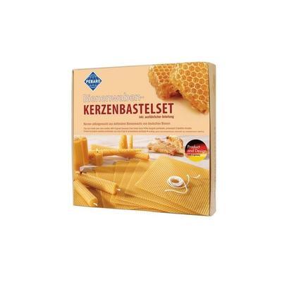 PEBARO WACHS-SET 1 - Bienenwaben-Kerzenbastelset, Naturprodukt, Bienenwachs-Kerzen