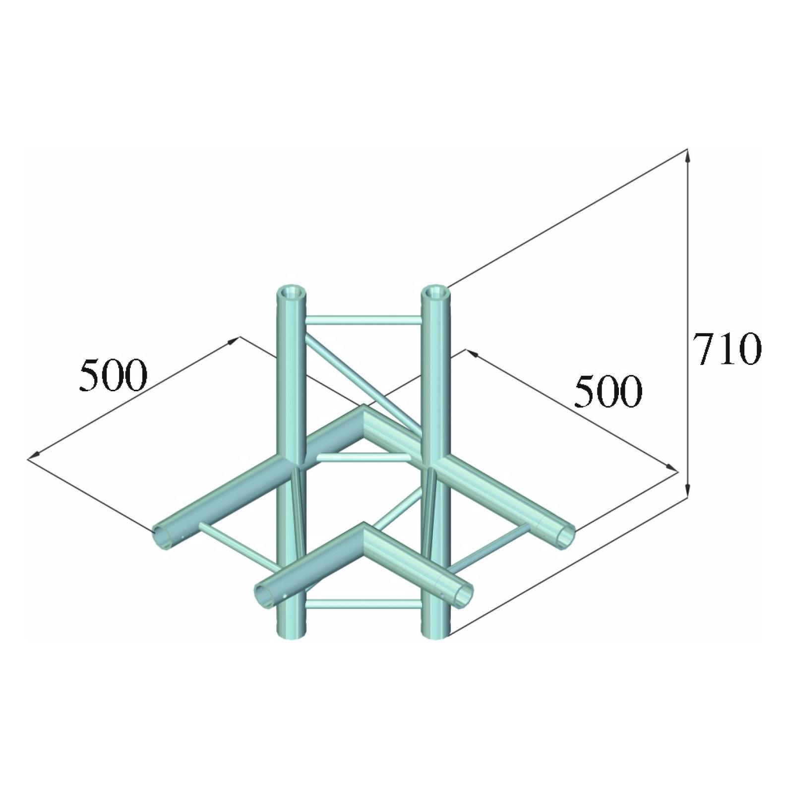 Alutruss BILOCK BQ2-SPAC44H 4-Weg Ecke sw (60210366)
