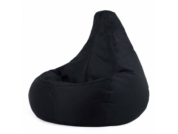 Pouf inclinable à dossier haut intérieur et extérieur noir