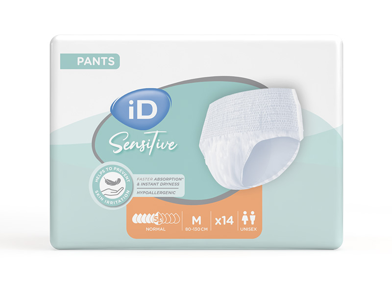 Ontex iD iD Sensitive Pants Normal Medium - 16 paquets de 14 protections
