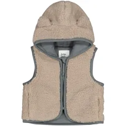 Feetje Plüschweste Kapuze mit Ohren, beige, 62