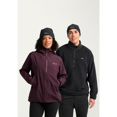 Beanie JACK WOLFSKIN "REAL STUFF BEANIE", Herren, Gr. onesize, schwarz, Polyester, Mützen Beanie