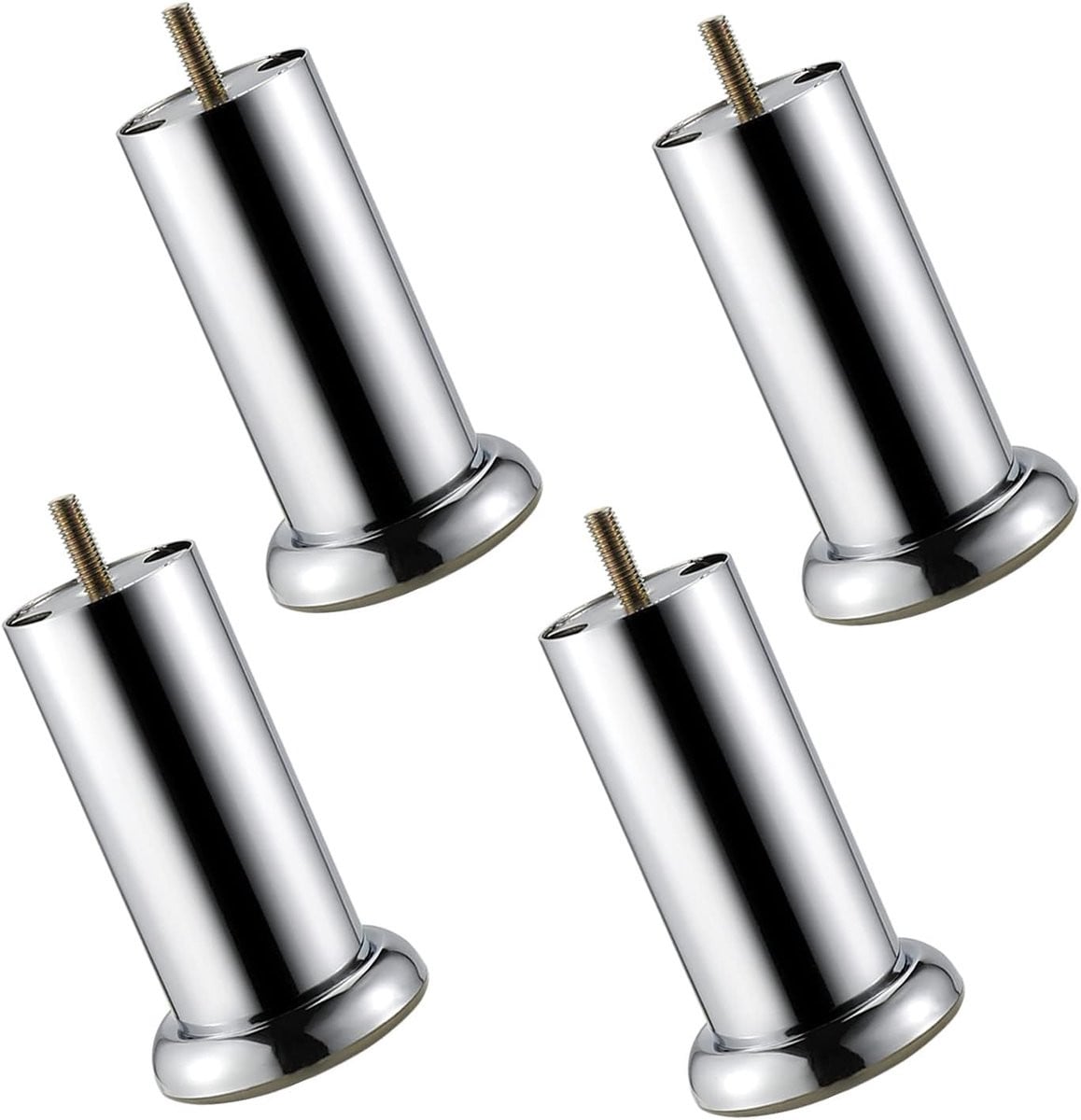 Zilveren Meubelpoten Set van IJzer voor het Verhogen van Meubels, Hoogte: 8 cm