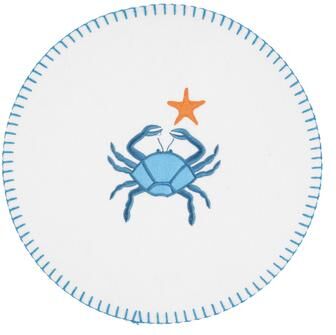 C&F Home Crab Felt Round Placemat Set of 6