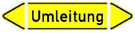 VKZ.36, 1400x350mm Umleitung + Wechselspitze RAL-Gütezeichen Folie RA1 ; ADCO (4251783600819)