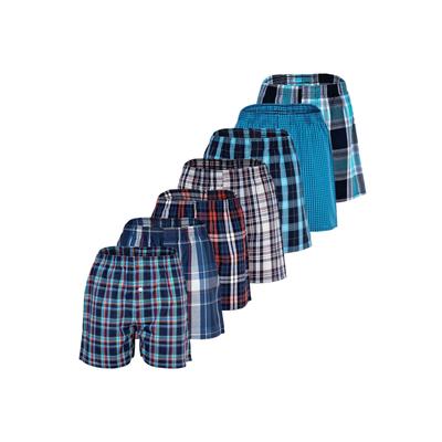 Webboxer YOURBASICS "Web-Boxershorts 7er Pack", Jungen, Gr. 188, bunt (mix3), Obermaterial: 100% Baumwolle CO., Unterhosen