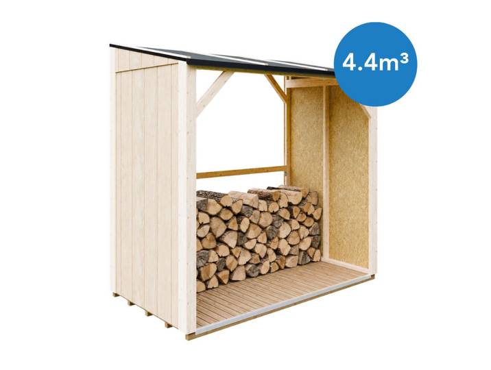 BRENNHOLZLAGER 2,54 m², Kaminholzunterstand mit ~4,4 m³ Lagerkapazität