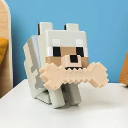 Paladone Minecraft Wolf 3D Lampe, Farbwechsel Halsband, Touchsteuerung, Batteriebetrieben