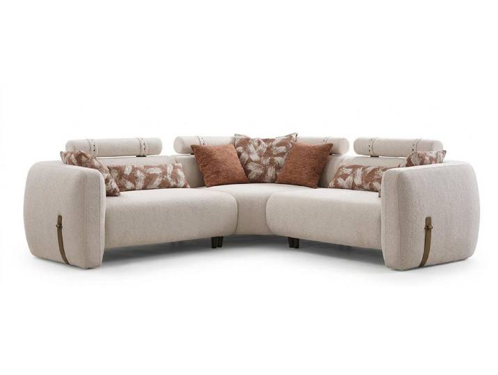 JVmoebel Ecksofa Ecksofa Modern Beige Kompakt Bequem Hochwertig Schlicht Unifarben, 1 Teile, Hochwertig, Schlicht, Unifarben