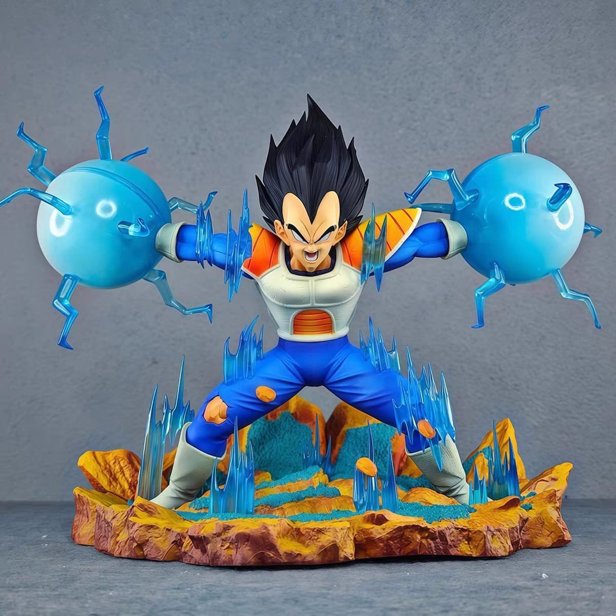 Dragon Ball Z Prince Vegeta Figuur met LED-verlichting - 25 cm - Super Saiyan Anime Beeldje van PVC
