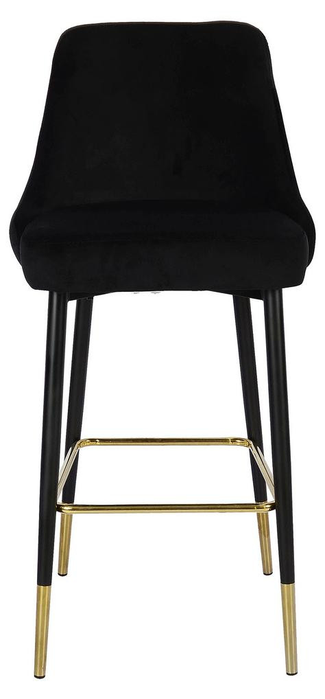 Kendra Home Barstoel Moonlight in zwart fluweel