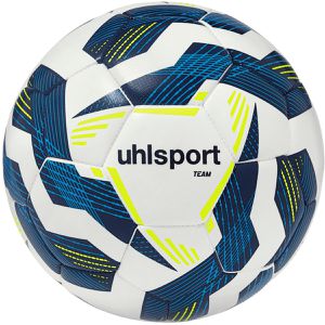 uhlsport Fußball Team, 100177503, Größe 4, 350 Gramm, weiß/marine/gelb, Trainingsball