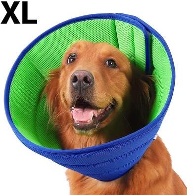 Fusion Finds Comfort Fit Dog Recovery Cone Collar Breathable Soft Dog Cone For Post Surgery Healing & Anti Licking Protection xl