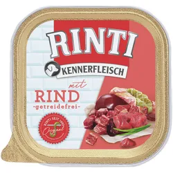 RINTI Kennerfleisch 300 Gramm Hundenassfutter 18 x 300 Gramm Rind