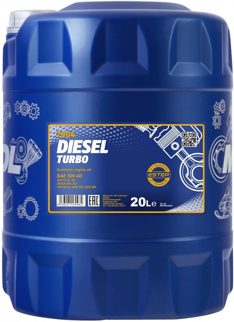 Sct - Mannol Motoröl Mannol Diesel Turbo 5w-40 [20l] Mn7904-20 20l
