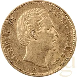 5 Mark Goldmünze Ludwig II König von Bayern