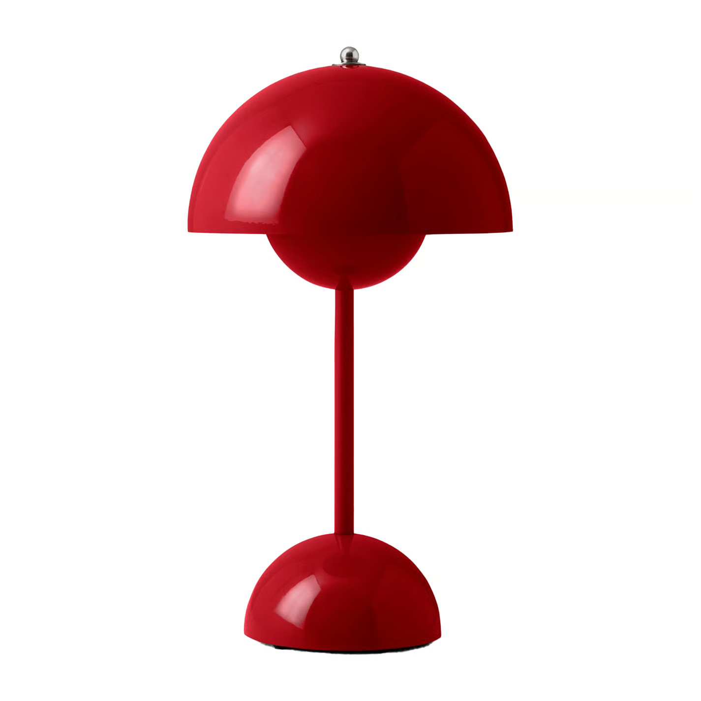 &Tradition Flowerpot VP9 LED-tafellamp, Rood, Oplaadbaar en Dimbaar