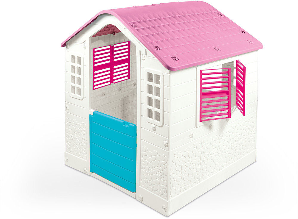Dolu 109cm W x 95cm D Plastic Playhouse with Kitchen White;Pink