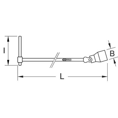 Ks Tools T-Griff Gelenkschlüssel, XL, 15mm [Hersteller-Nr. 517.1115]