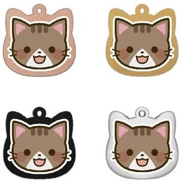 Inspired Living Personalized Stainless Steel Cat ID Tag With Custom Engraving 2 black