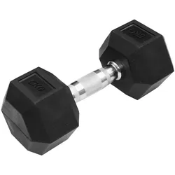 TRENDY SPORT Hex Dumbbell Hantel sechseckig schwarz 5 kg