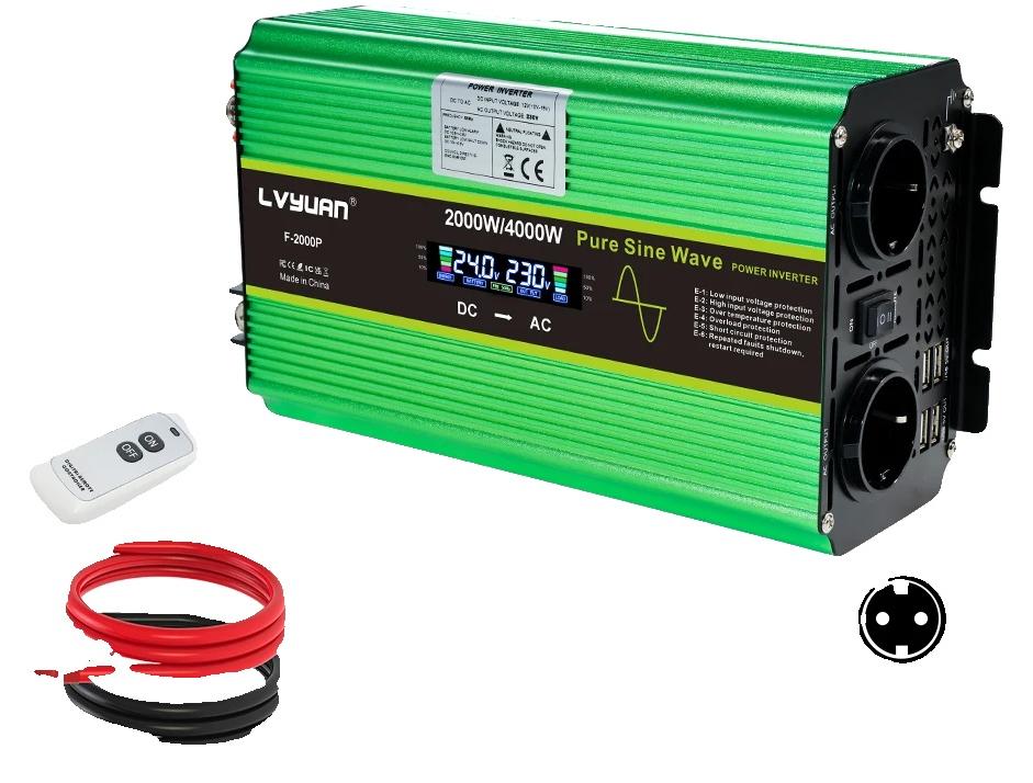 Reiner Sinuswellenwechselrichter, 4000W Leistung, EU-Steckdosenkompatibilität, 24V 4000W EU