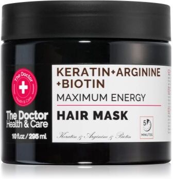 The Doctor Keratin + Arginine + Biotin Maximum Energy máscara de queratina para cabelo 295 ml. Keratin + Arginine + Biotin Maximum Energy