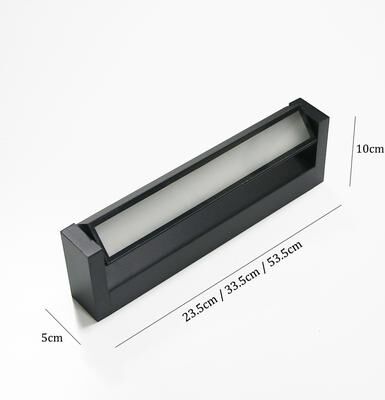 Multisell Products Hub Simple Aluminum Wall Lights Fixture, LED Waterproof Garden Lamp warm White 3500k square Black Body